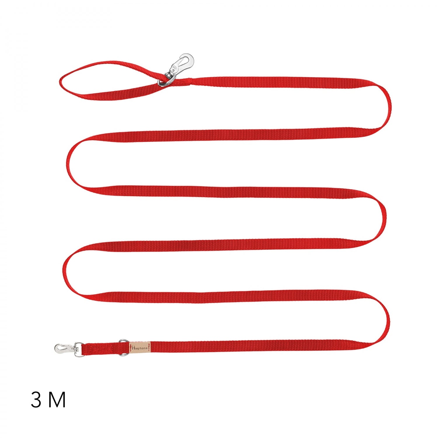 Guinzaglio HAQIHANA 3 metri 10mm - ROSSO